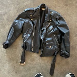 Woman’s vintage 80’s moto jacket